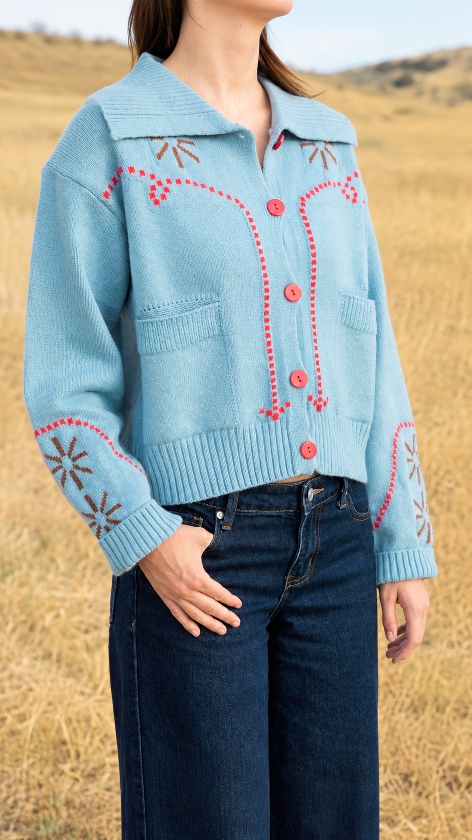 Western Sweater // Blue